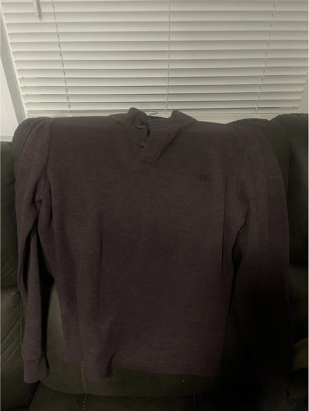 Banana Republic Men’s Quarter Button Sweater, Brown, Size Small